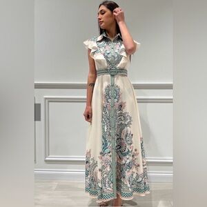 KATHERINE KARAMBELAS Maxi Dress with belt